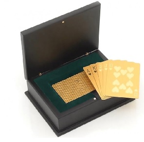 gold dipped poker cards