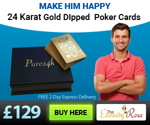 gold dipped poker cards