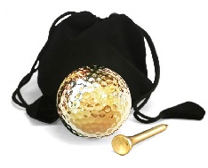 golden golf ball